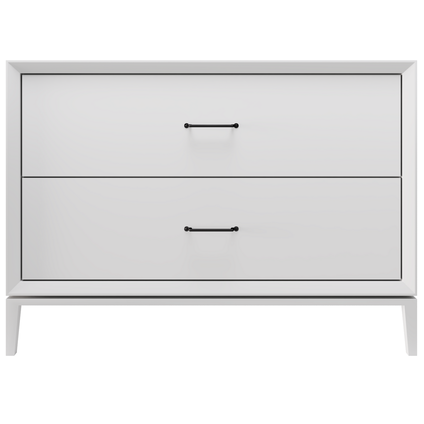 Alexandra 2-Drawer 48" Single Vanity - Strong White / Matte Black
