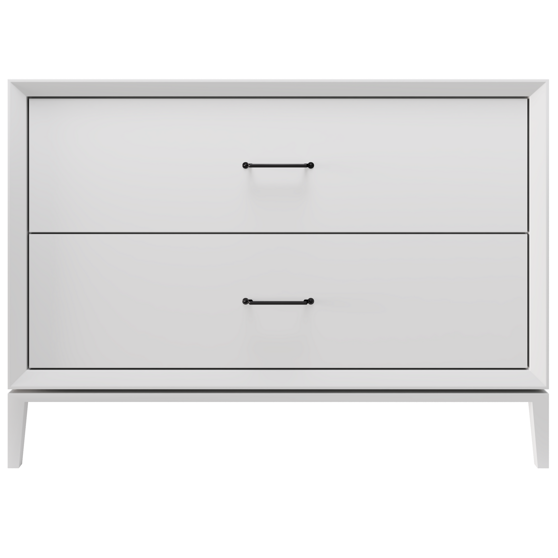 Alexandra 2-Drawer 48" Single Vanity - Strong White / Matte Black