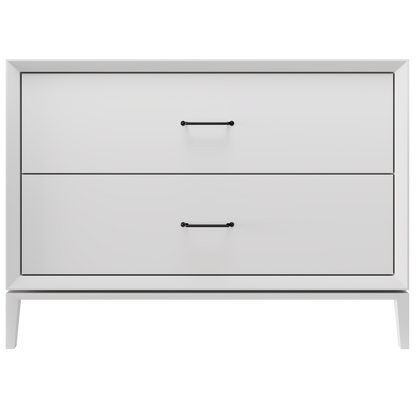 Alexandra 2-Drawer 48" Single Vanity - Strong White / Matte Black