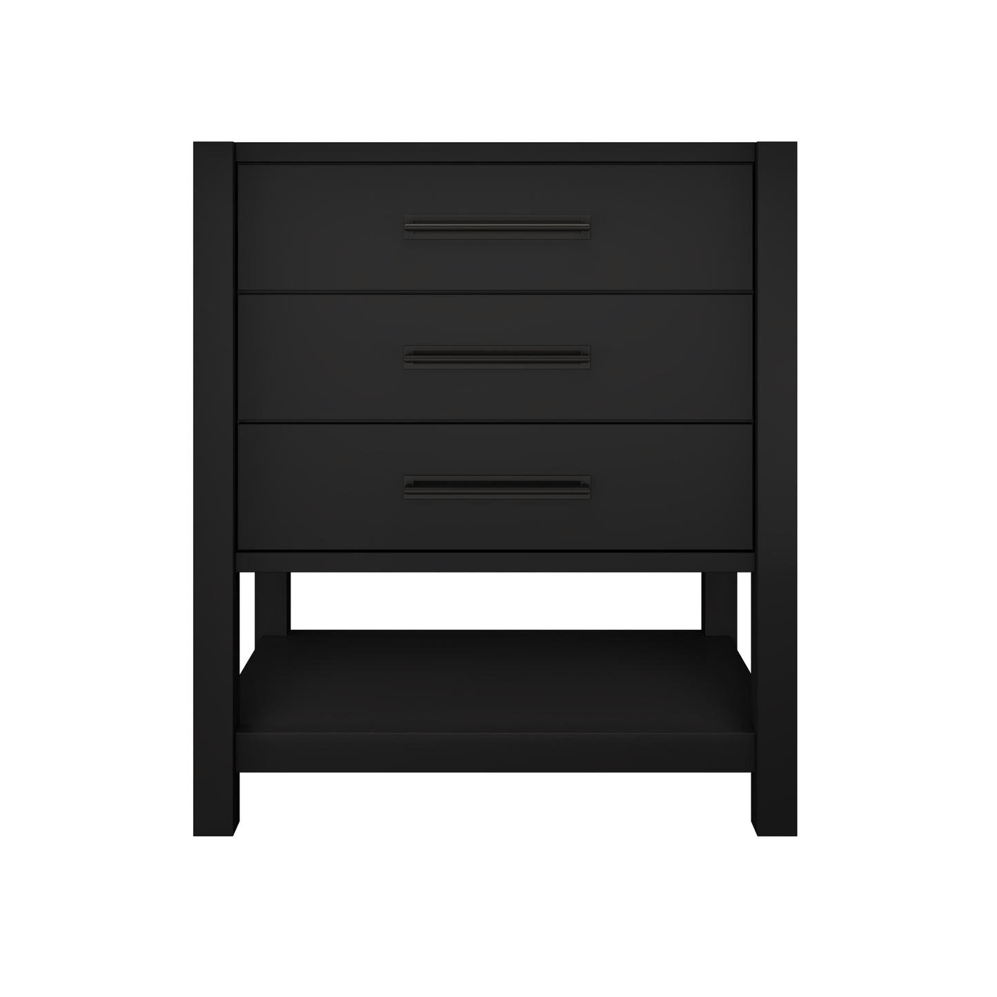 Vanderloc Kiawah Freestanding Three-Drawer Luxury Bathroom Vanity | Single Sink | Solid Wood