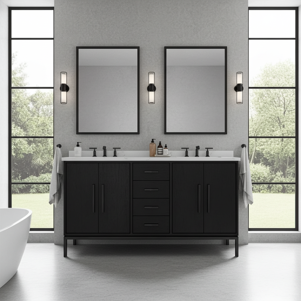 Vanderloc Rift White Oak Double Bath Vanity