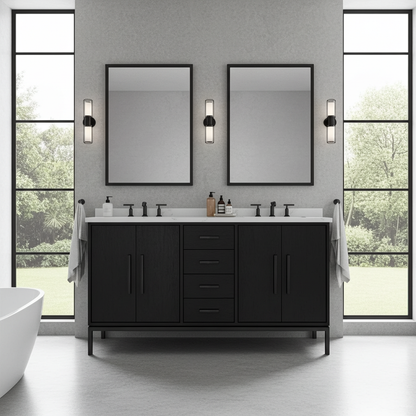 Vanderloc Rift White Oak Double Bath Vanity
