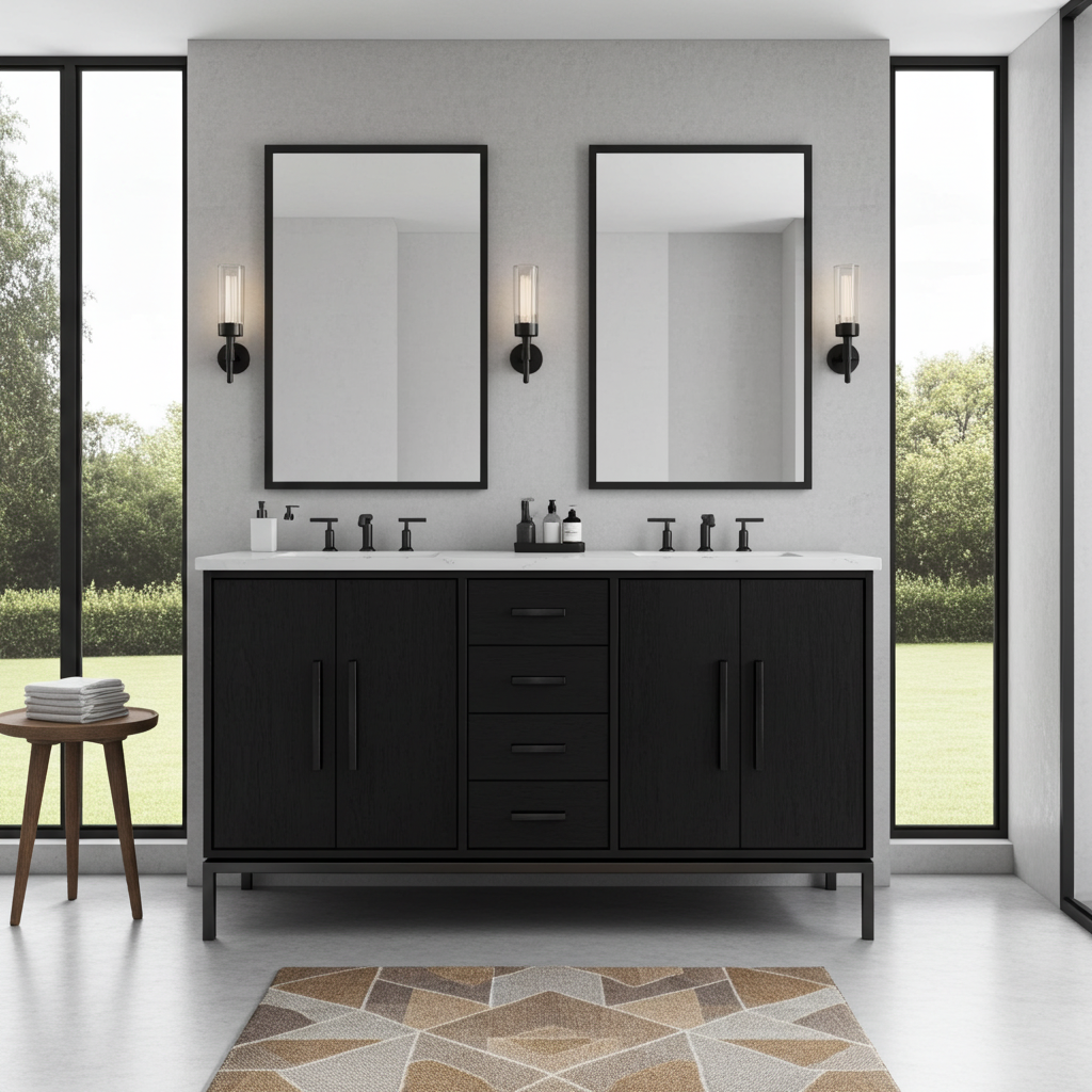 Vanderloc Rift White Oak Double Bath Vanity