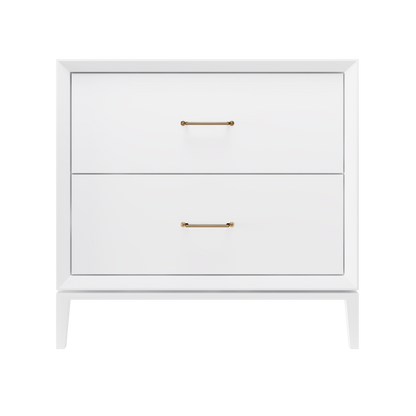 Alexandra 2-Drawer 36" Single Vanity - Pure White / Satin Gold