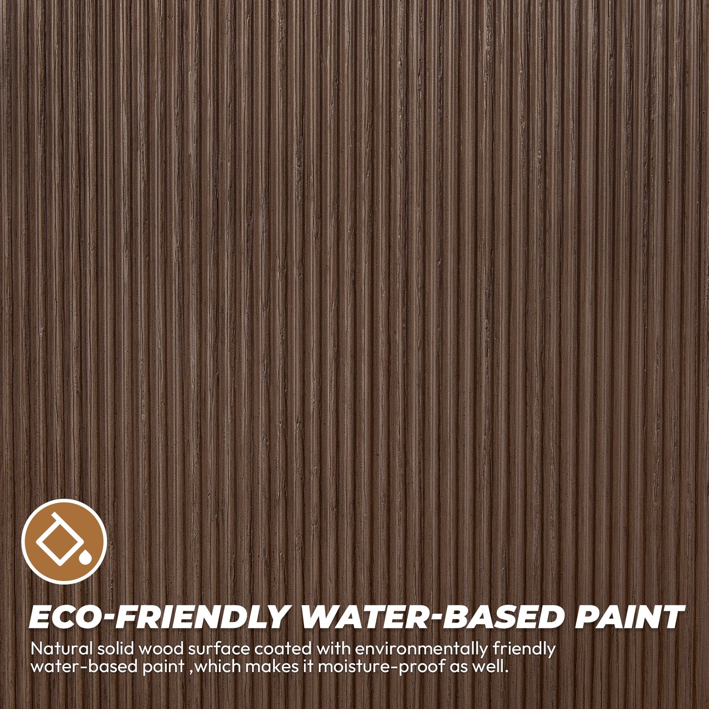 Close-up of Vinnova, Tokyo 84" Freestanding Double Bath Vanity's eco-friendly water-based paint on wood texture.