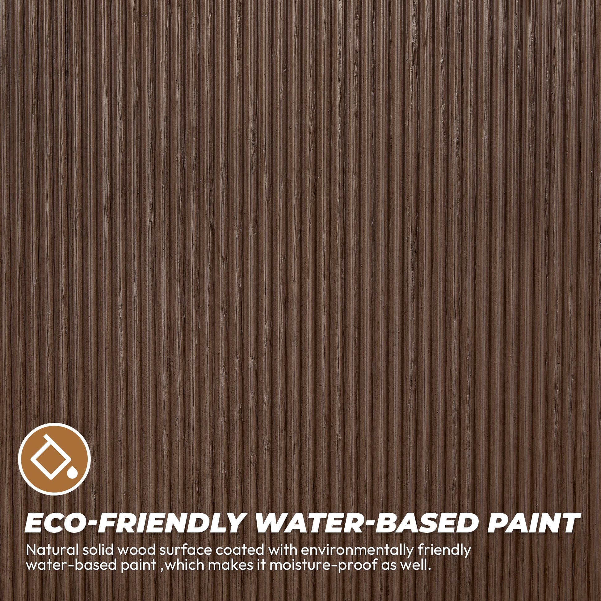 Close-up of Vinnova, Tokyo 84" Freestanding Double Bath Vanity's eco-friendly water-based paint on wood texture.