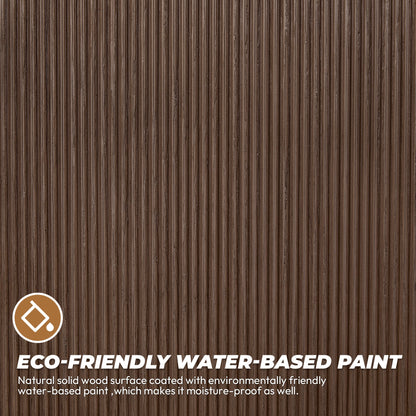 Close-up of Vinnova, Tokyo 84" Freestanding Double Bath Vanity's eco-friendly water-based paint on wood texture.