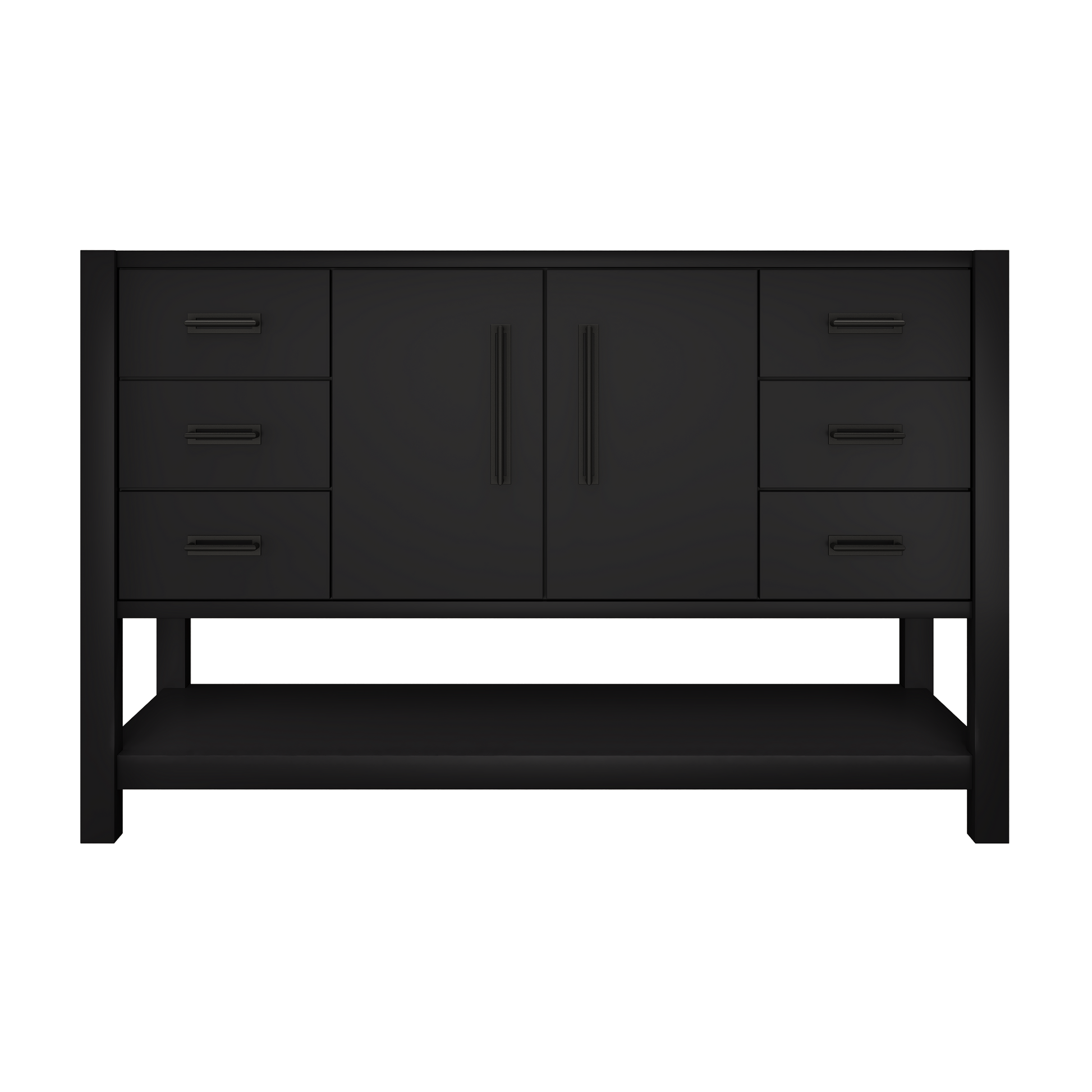 Kiawah Single Extra-Wide Bath Vanity 54in Noir Matte Black