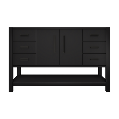 Kiawah Single Extra-Wide Bath Vanity 54in Noir Matte Black