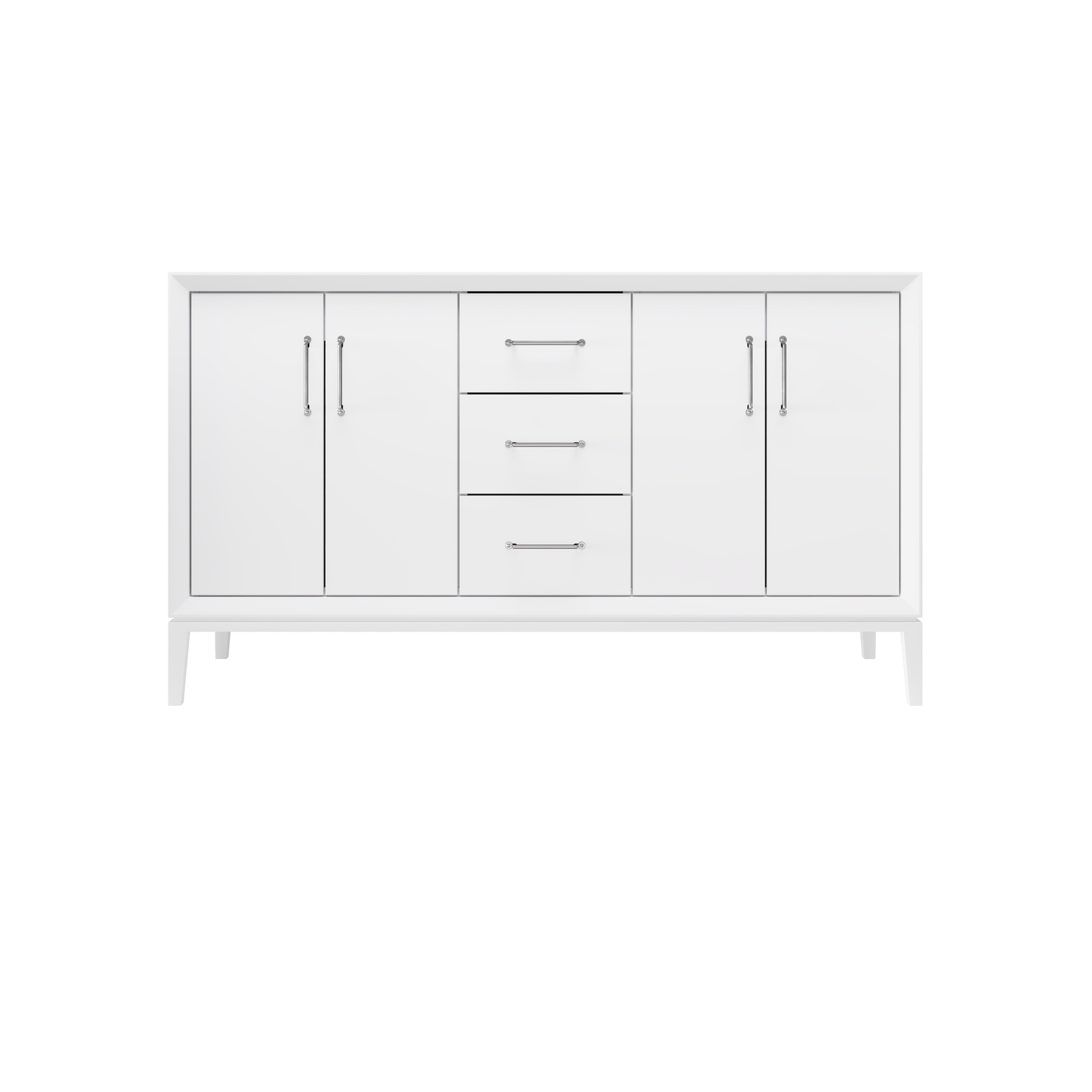 Pure White / 60" Wide / Polished Chrome