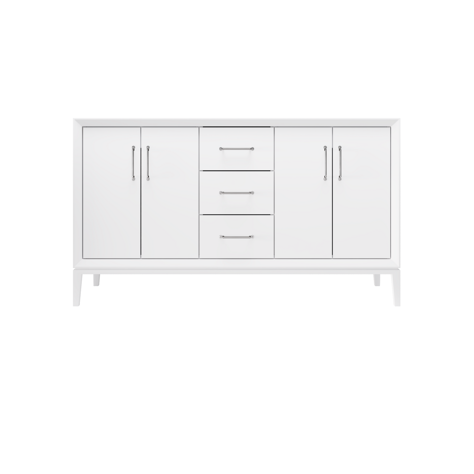 Pure White / 60" Wide / Polished Chrome
