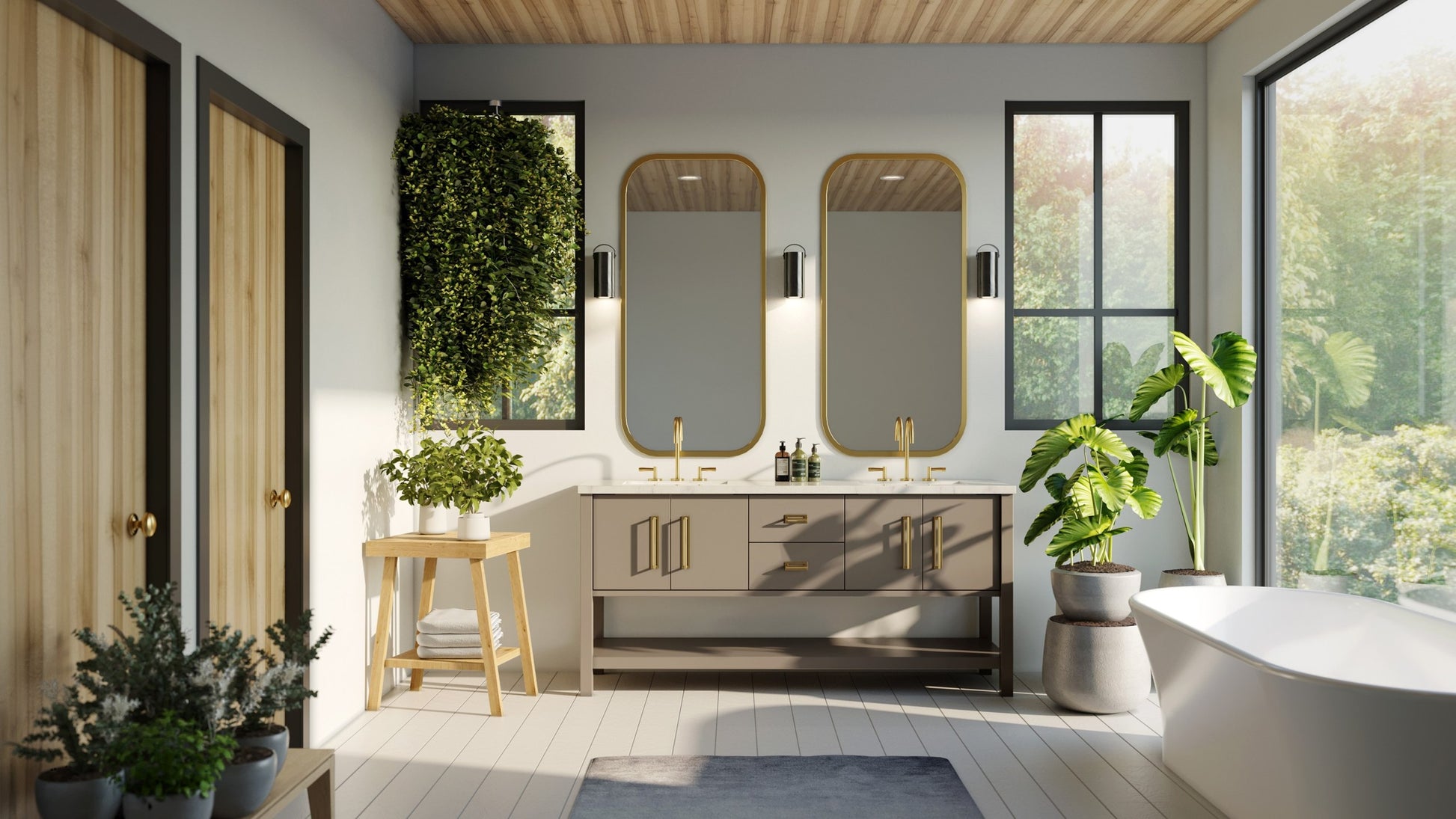 Kiawah bath vanity, styled bathroom