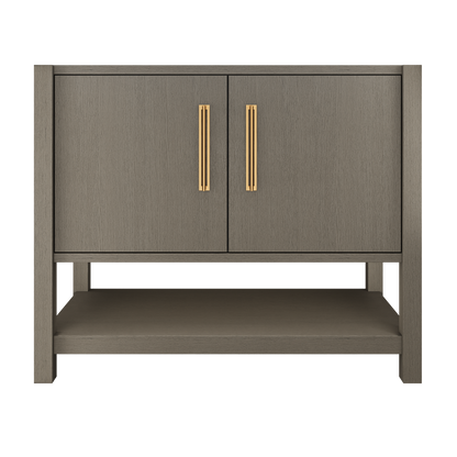 kiawah-single-bath-vanity-42in Gray Weathered Satin Gold