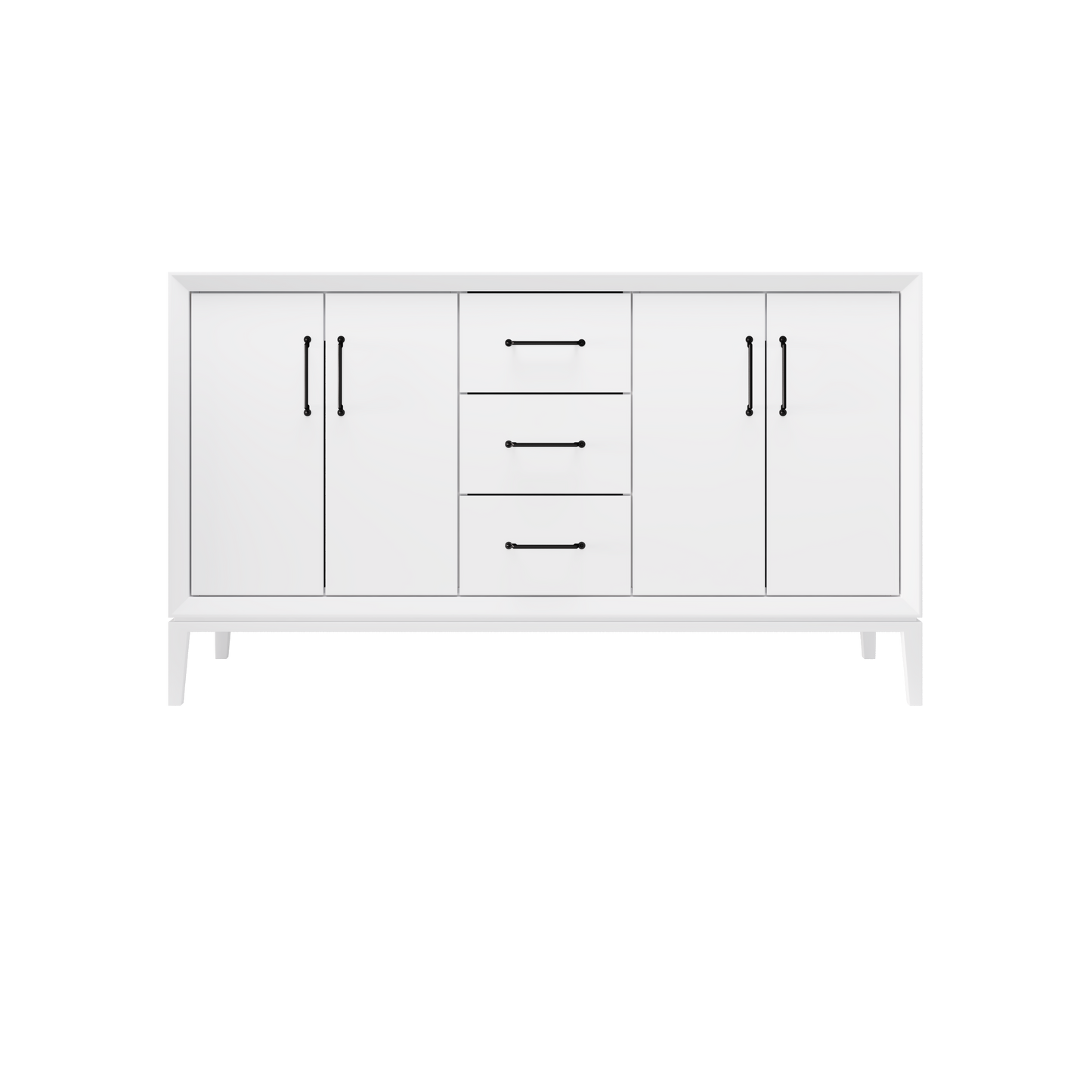 Pure White / 60" Wide / Matte Black