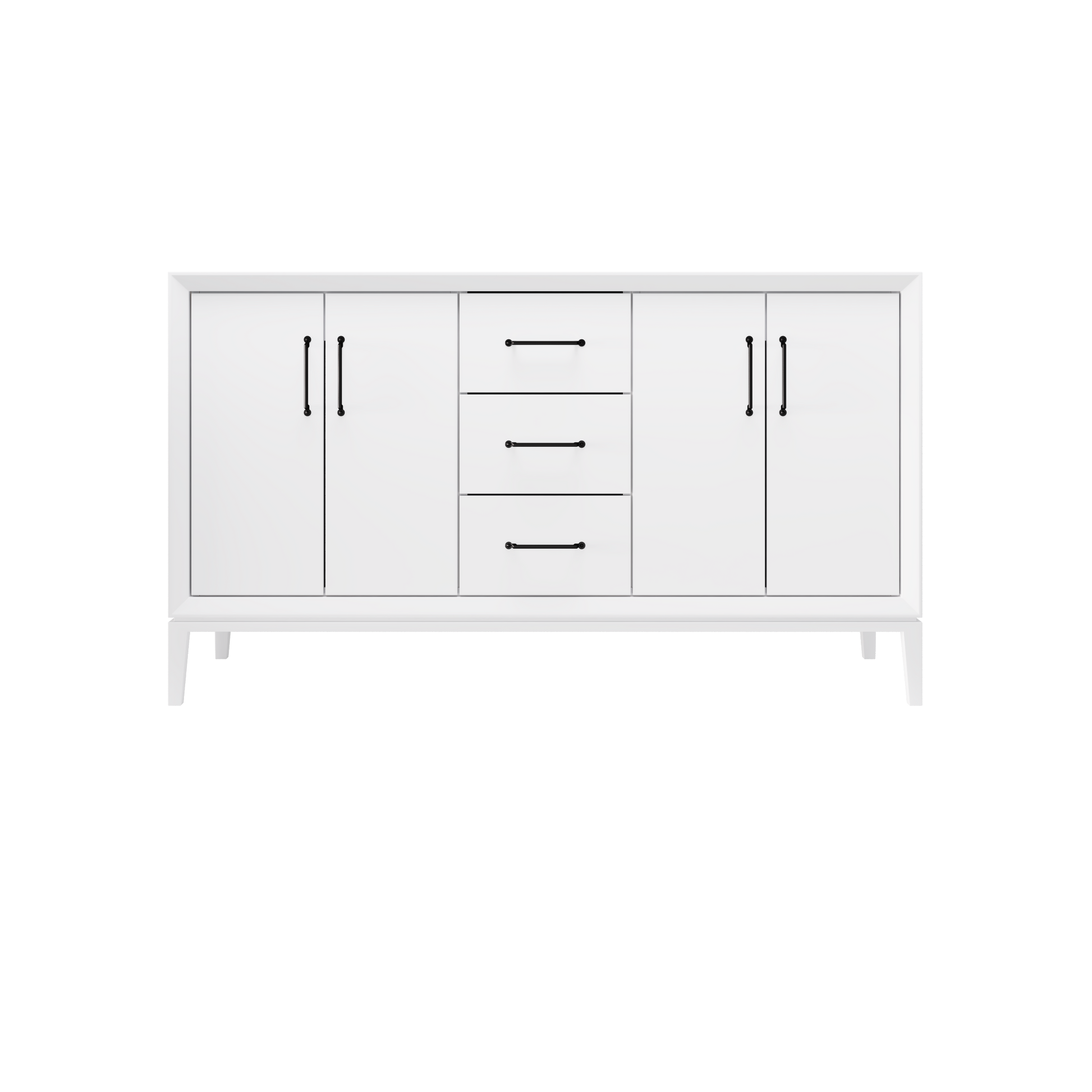 Pure White / 60" Wide / Matte Black