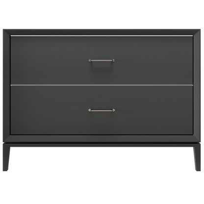 Alexandra 2-Drawer 48" Single Vanity - Off Black / Satin Nickel