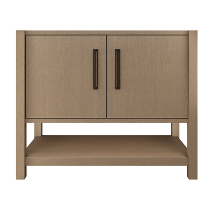 kiawah-single-bath-vanity-42in Smoked Modern Matte Black