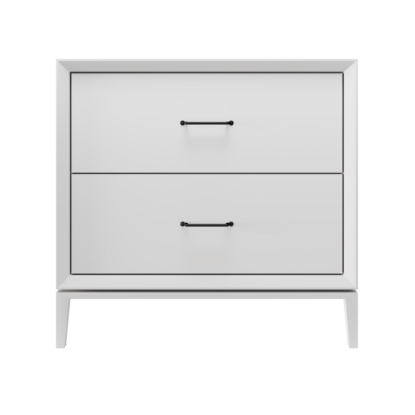 Alexandra 2-Drawer 36" Single Vanity - Strong White / Matte Black