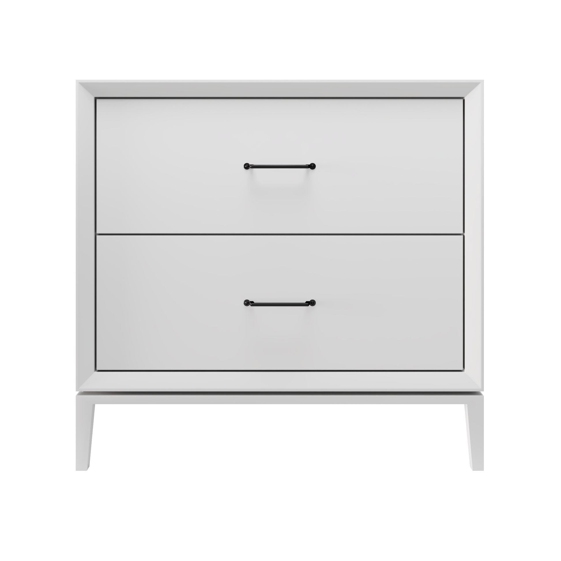 Alexandra 2-Drawer 36" Single Vanity - Strong White / Matte Black