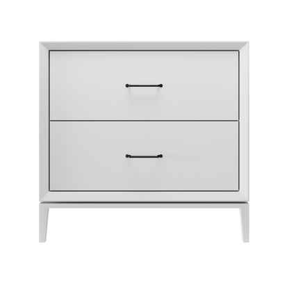 Alexandra 2-Drawer 36" Single Vanity - Strong White / Matte Black