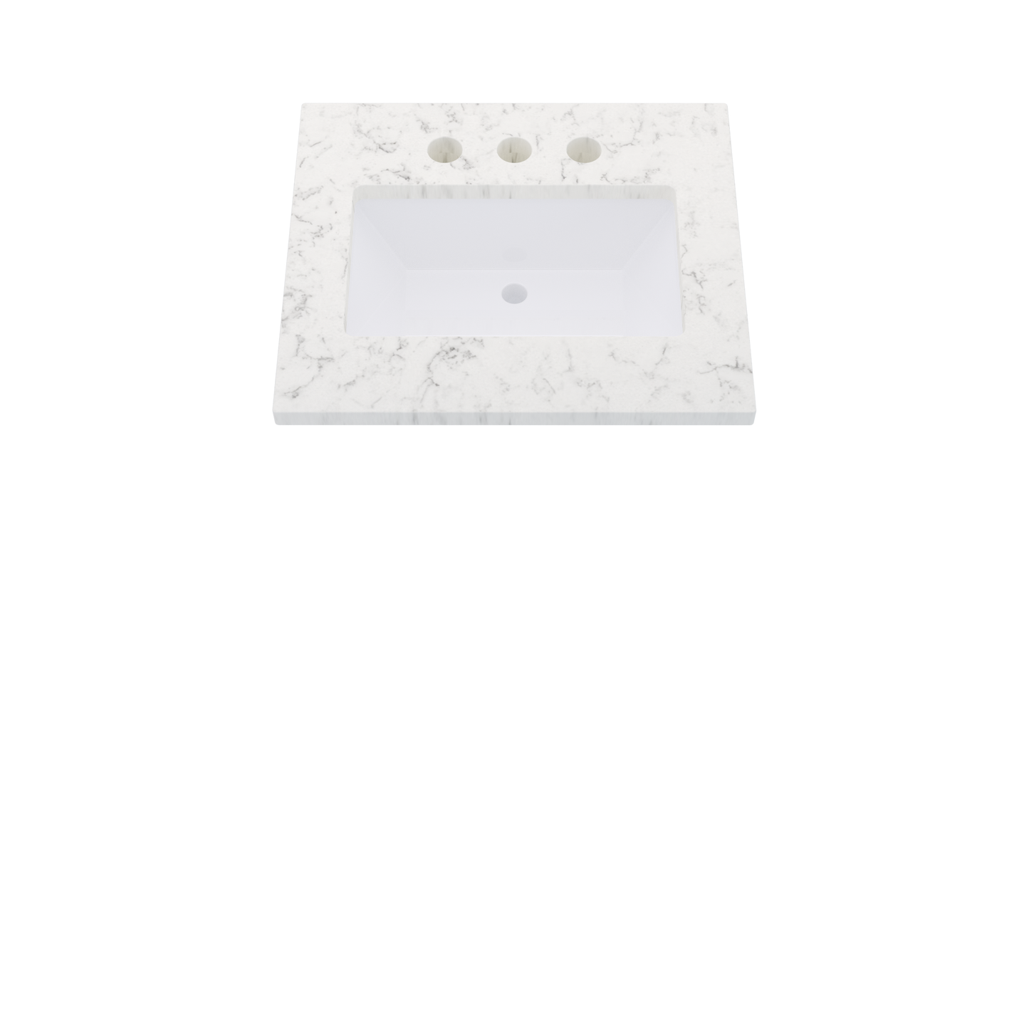 25" Vanderloc Silestone® Quartz Bathroom Vanity Top | Single Rectangle Sink | Centered in Lyra