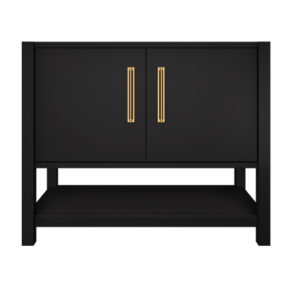 kiawah-single-bath-vanity-42in Noir Satin Gold