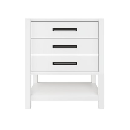 Vanderloc Kiawah Three-Drawer Single Bath Vanity — 30 Inch