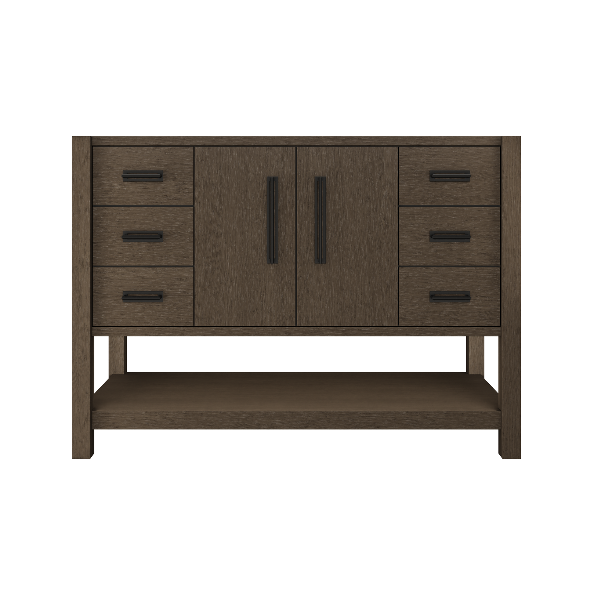 Kiawah Single Extra-Wide Bath Vanity 48in Russet Shadow Matte Black