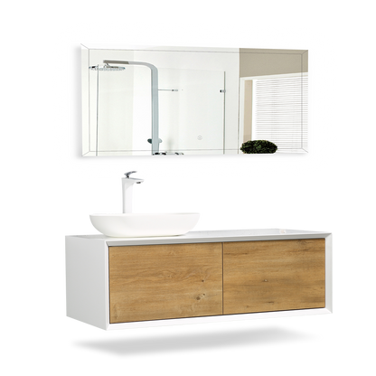 Tona Fiona 48 Floating Vanity Fumed Oak White