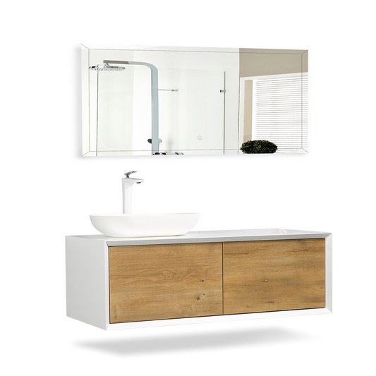 Tona Fiona 48 Floating Vanity Fumed Oak White
