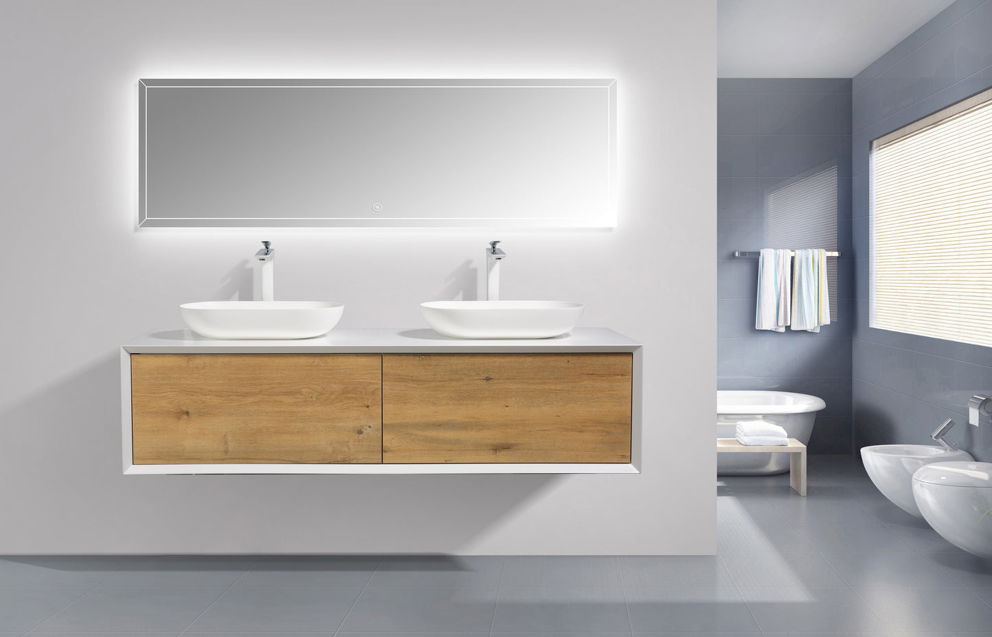 Tona Fiona 63 inch Vanity Installed Bathroom