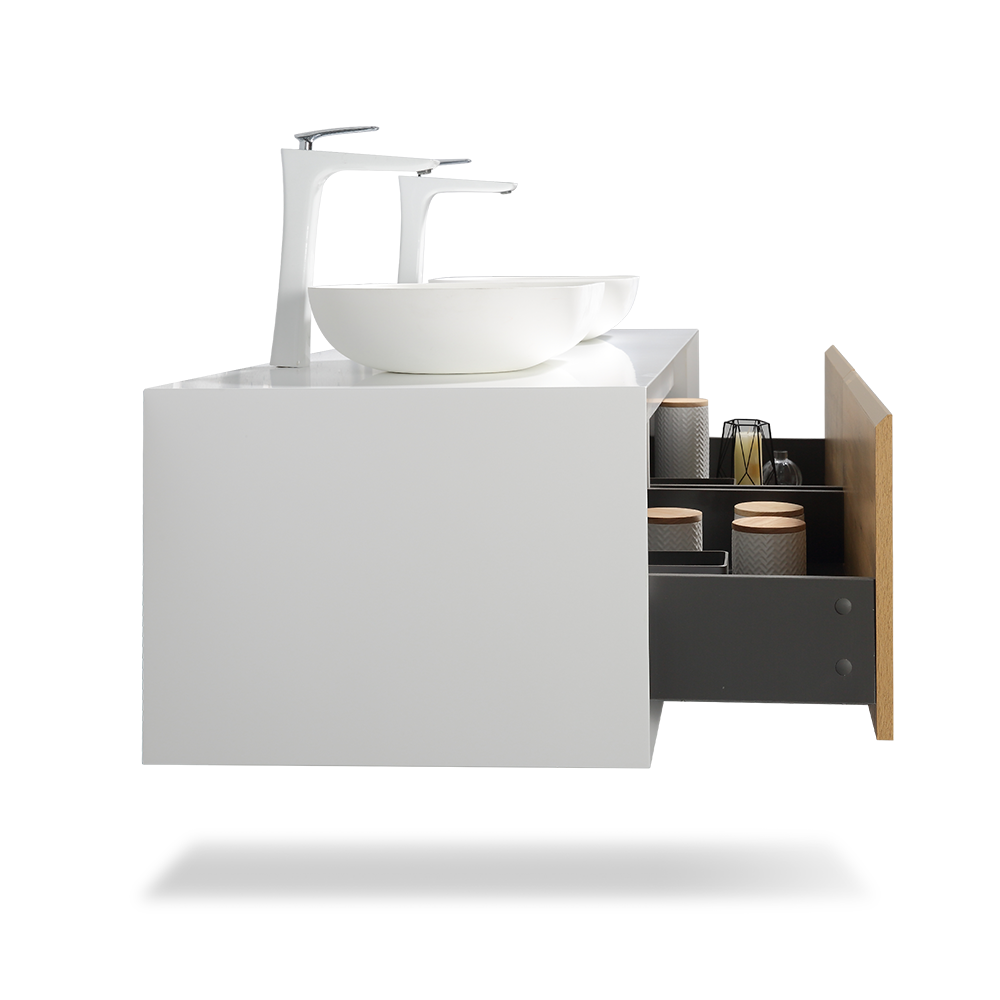 Tona Fiona 72 Floating Bathroom Vanity in Fumed Oak