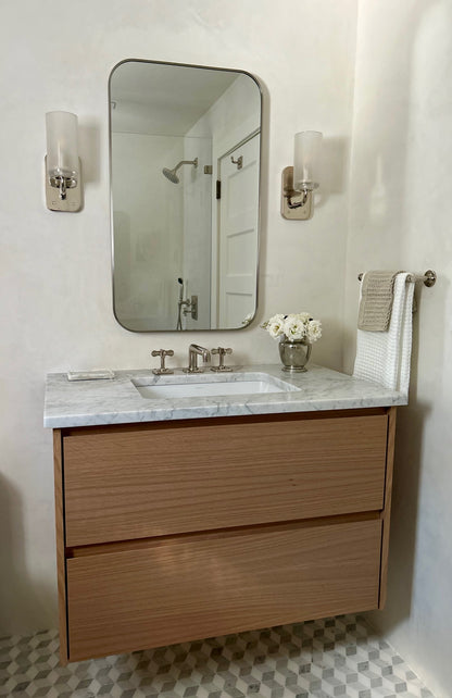 Vanderloc Gilded Two-Drawer Single Bath Floating Vanity (Add Top & Faucet)