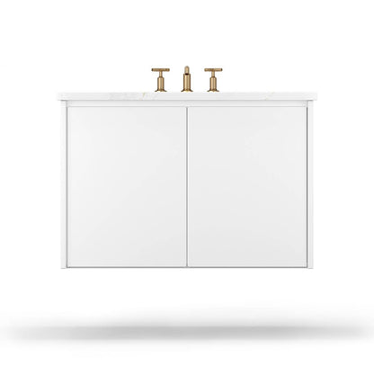 Gilded Single Bath Floating Vanity