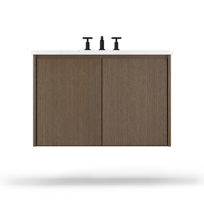 Gilded Single Bath Floating Vanity