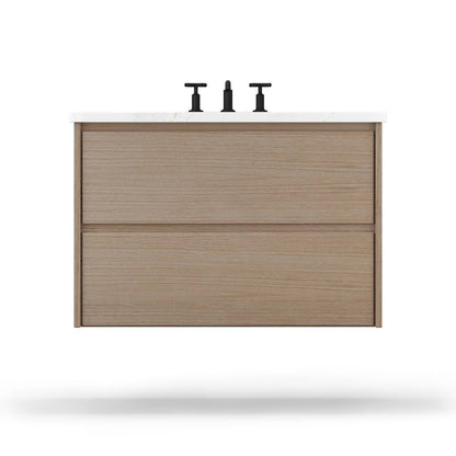 Gilded Two-Drawer Single Bath Floating Vanity