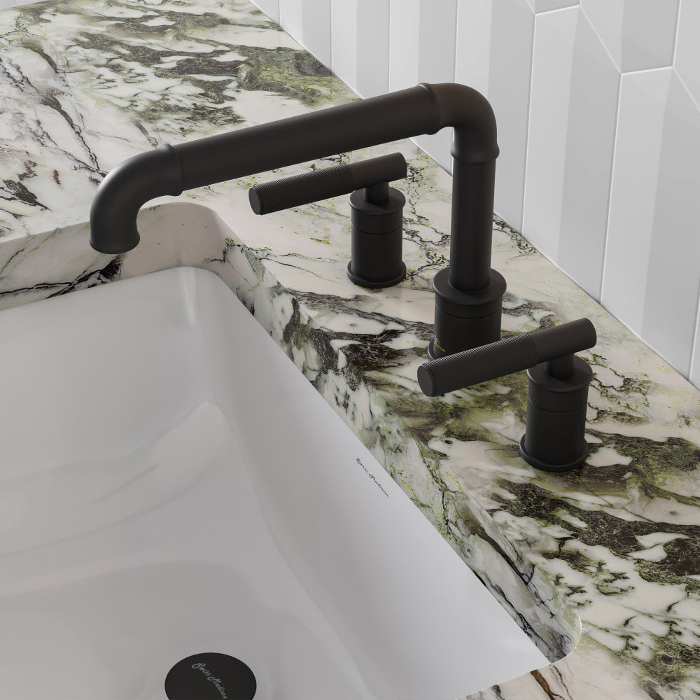 Swiss Madison Avallon 8-inch widespread bathroom faucet in Matte Black, SM-BF86MB