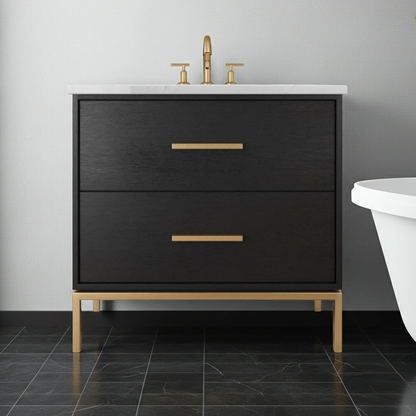 Vanderloc Rift White Oak Two-Drawer Single Bath Vanity