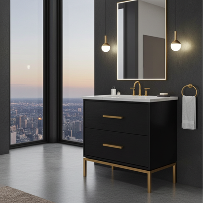 Vanderloc Rift White Oak Two-Drawer Single Bath Vanity