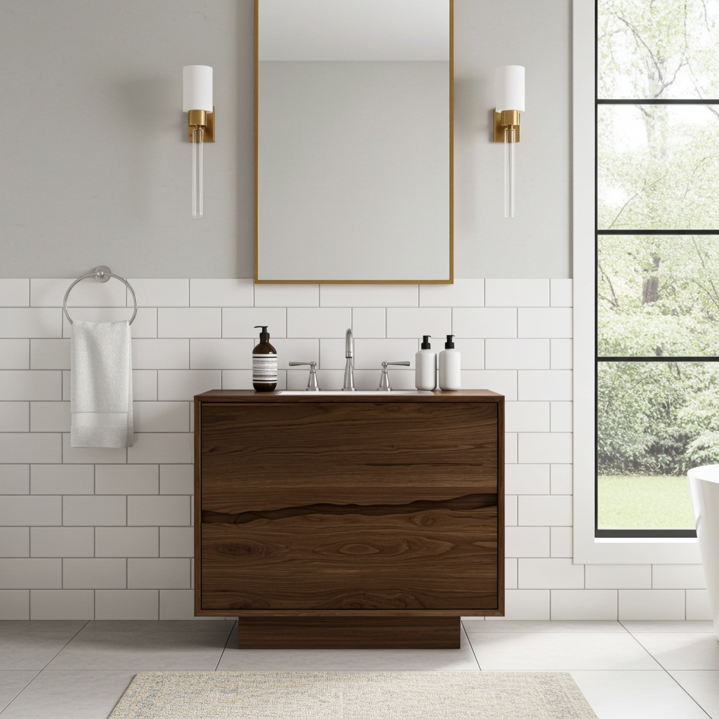 Vanderloc Ventura Two-Drawer Single Bath Vanity With Integrated Countertop