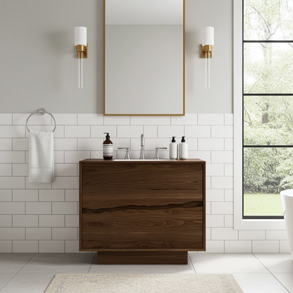 Vanderloc Ventura Two-Drawer Single Bath Vanity With Integrated Countertop