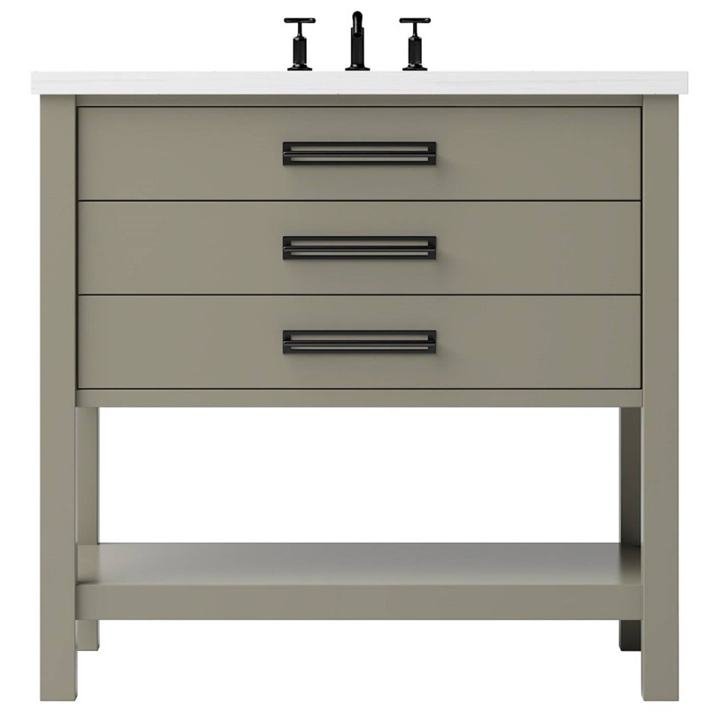 Vanderloc Kiawah Three-Drawer Single Bath Vanity — 36 Inch