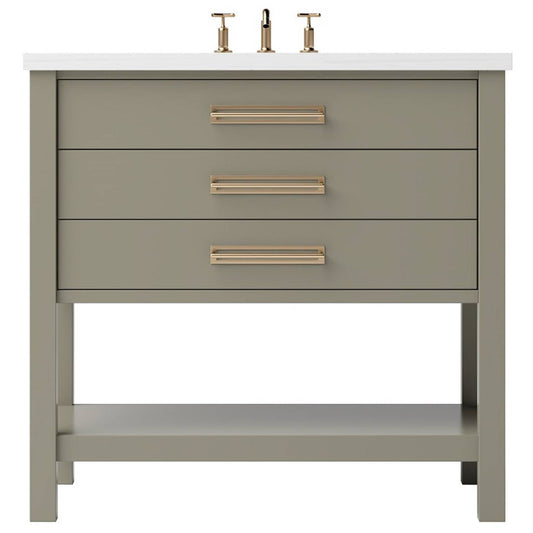 Vanderloc Kiawah Three-Drawer Single Bath Vanity — 36 Inch