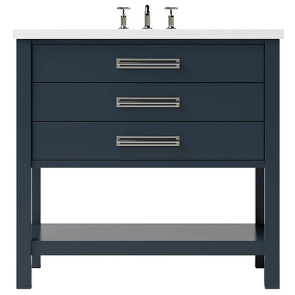 Vanderloc Kiawah Freestanding Three-Drawer Luxury Bathroom Vanity | Single Sink | Solid Wood