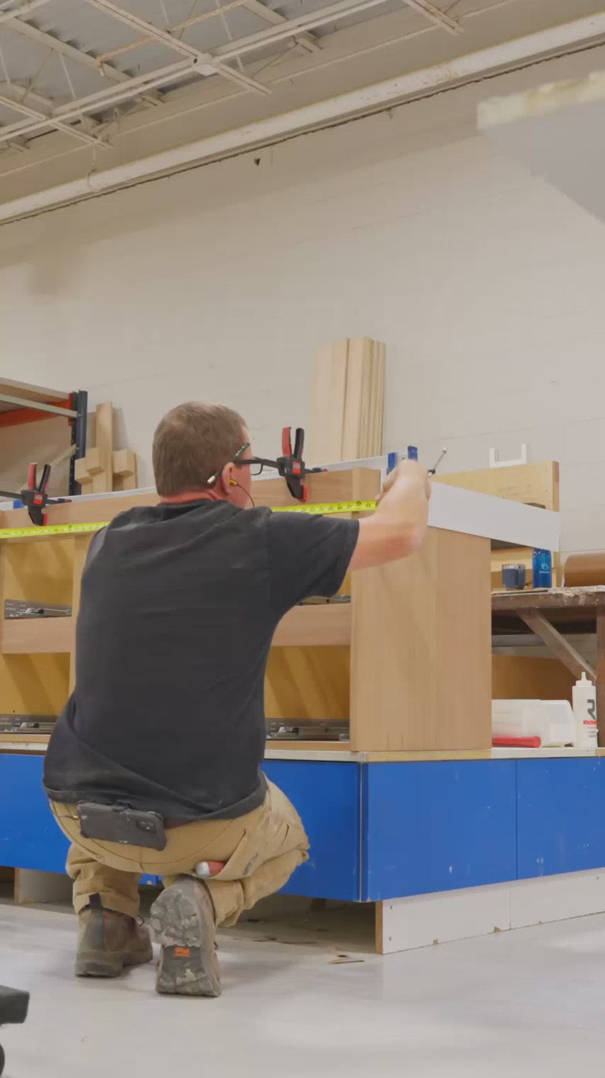 Vanderloc vanity assembly process