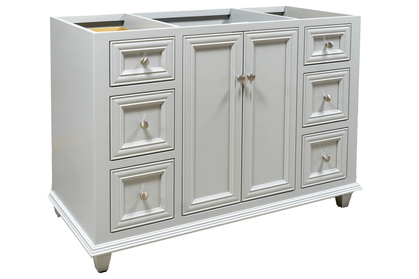 Trusty Wood Rosedale Bathroom Vanity 48" with Two Doors and Six Drawers