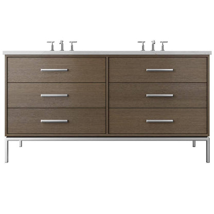 Rift White Oak Double Drawer Bath Vanity