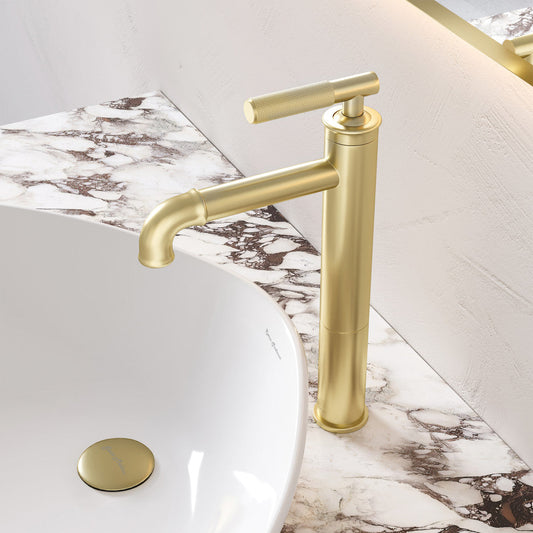 Swiss Madison Avallon single hole bathroom faucet in Brushed Gold, SM-BF91BG