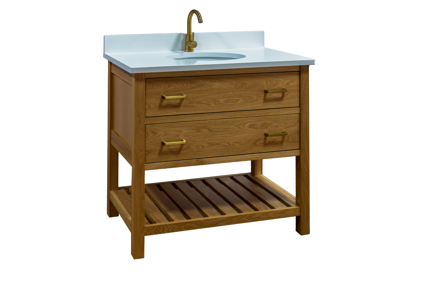 Trusty Wood Studio Bathroom Vanity 36" with Two Drawers