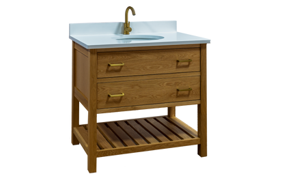 Trusty Wood Studio Bathroom Vanity 36" with Two Drawers